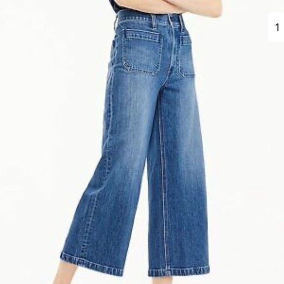 J. Crew Point Sur Wide Leg Crop Jeans